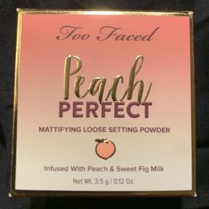 Too Faced Peach Perfect Loose Setting Powder Translucent Peach Whisper” 0.12 Oz